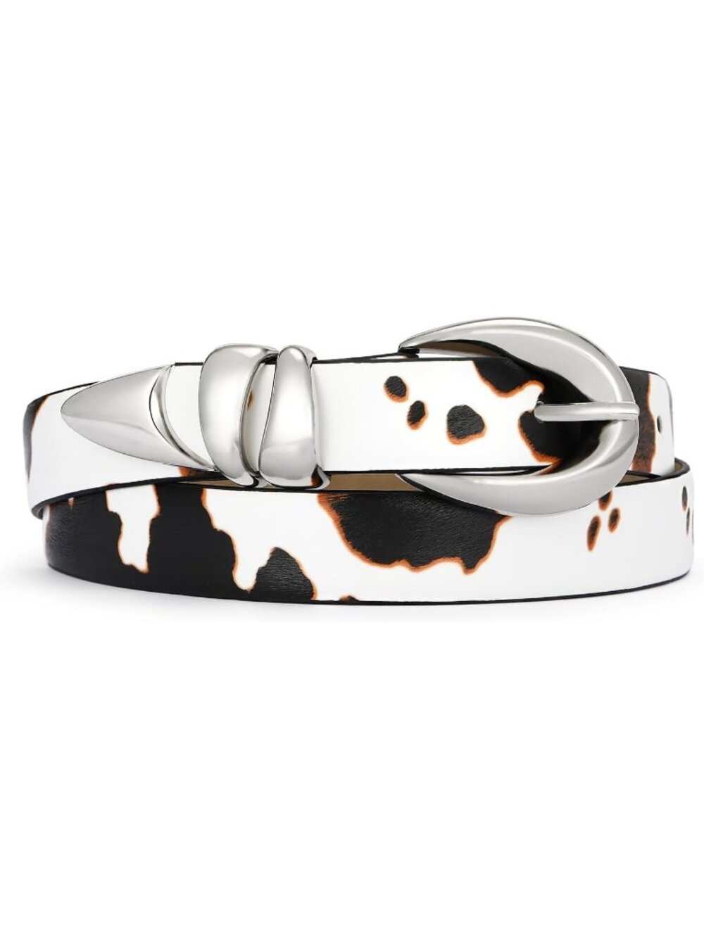 Womens Dark Carob Multi Leather Adjustable Waist Belt For Jeans With Gold Buckle
